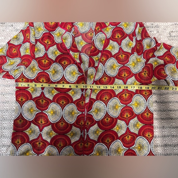 RUE DES ABSSESSES-PARIS Red and gold print blazer size‎ M. - Picture 11 of 12